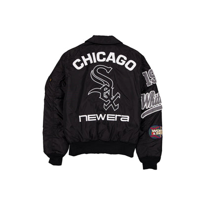 Black Chicago White Sox Alpha Industries MA-1 New Era Flight Jacket
