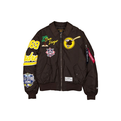 Brown San Diego Padres Alpha Industries MA-1 New Era Flight Jacket