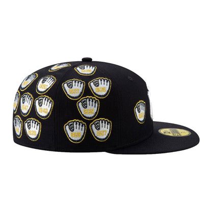 NEW ERA SPIKE LEE X NEW YORK YANKEES CHAMPIONSHIP GOLD TRIM GLOVE 59FIFTY FITTED HAT