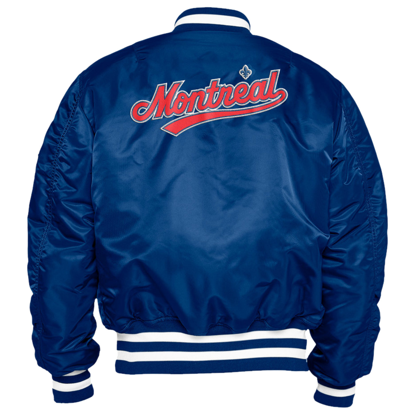 Royal Blue Montreal Expos Alpha Industries X New Era Reversible MA-1 Bomber Jacket