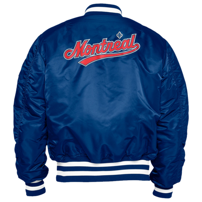 Royal Blue Montreal Expos Alpha Industries X New Era Reversible MA-1 Bomber Jacket