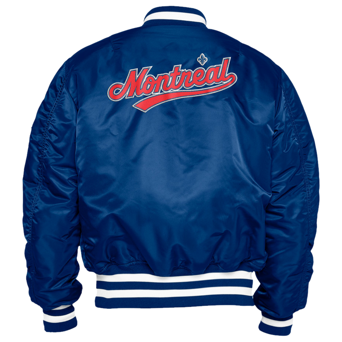 Royal Blue Montreal Expos Alpha Industries X New Era Reversible MA-1 Bomber Jacket