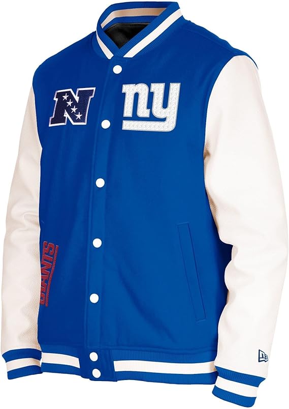 Royal Blue New York Giants New Era 3rd Down Wool Varsity Heavy Jacket