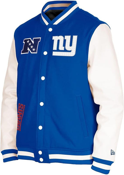 Royal Blue New York Giants New Era 3rd Down Wool Varsity Heavy Jacket