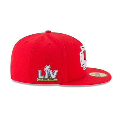 Kansas City Chiefs New Era Red Super Bowl LIV Side Patch 59FIFTY Fitted Hat