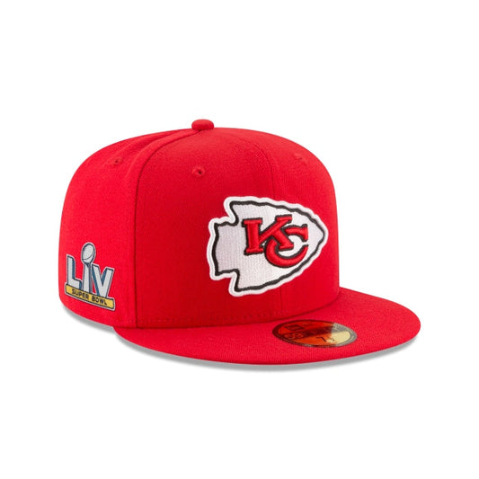Kansas City Chiefs New Era Red Super Bowl LIV Side Patch 59FIFTY Fitted Hat