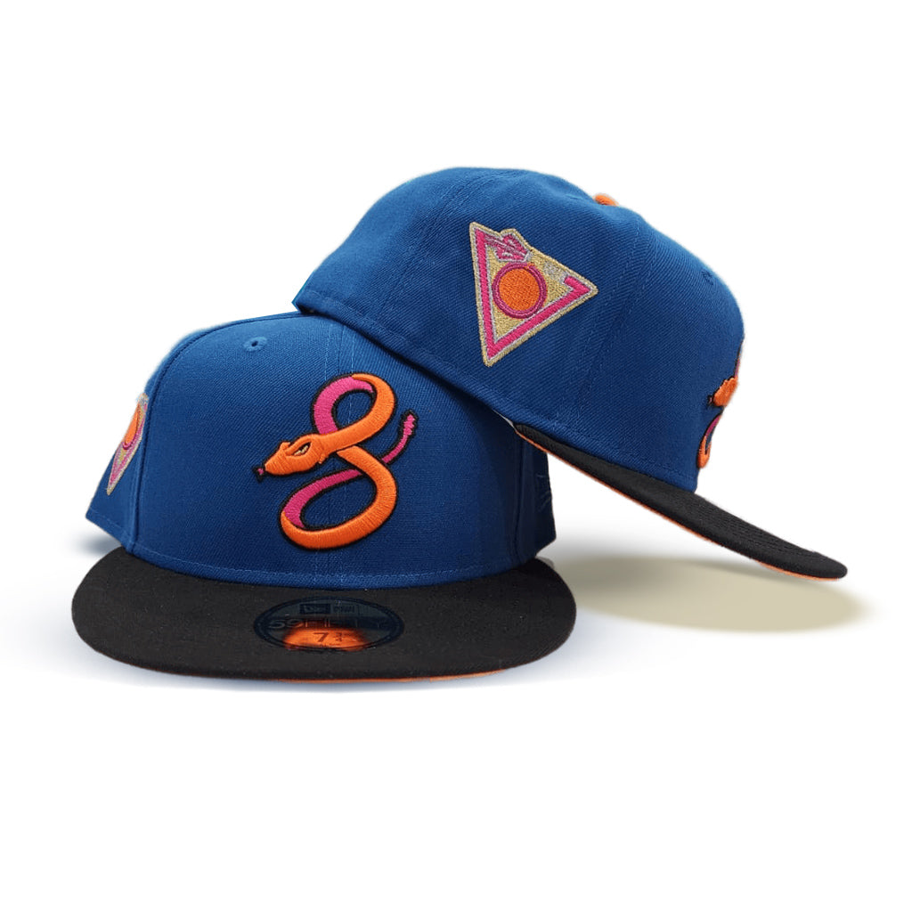 Sea Blue Arizona Diamondbacks Black Visor Orange Bottom City Connect Side Patch New Era 59Fifty Fitted