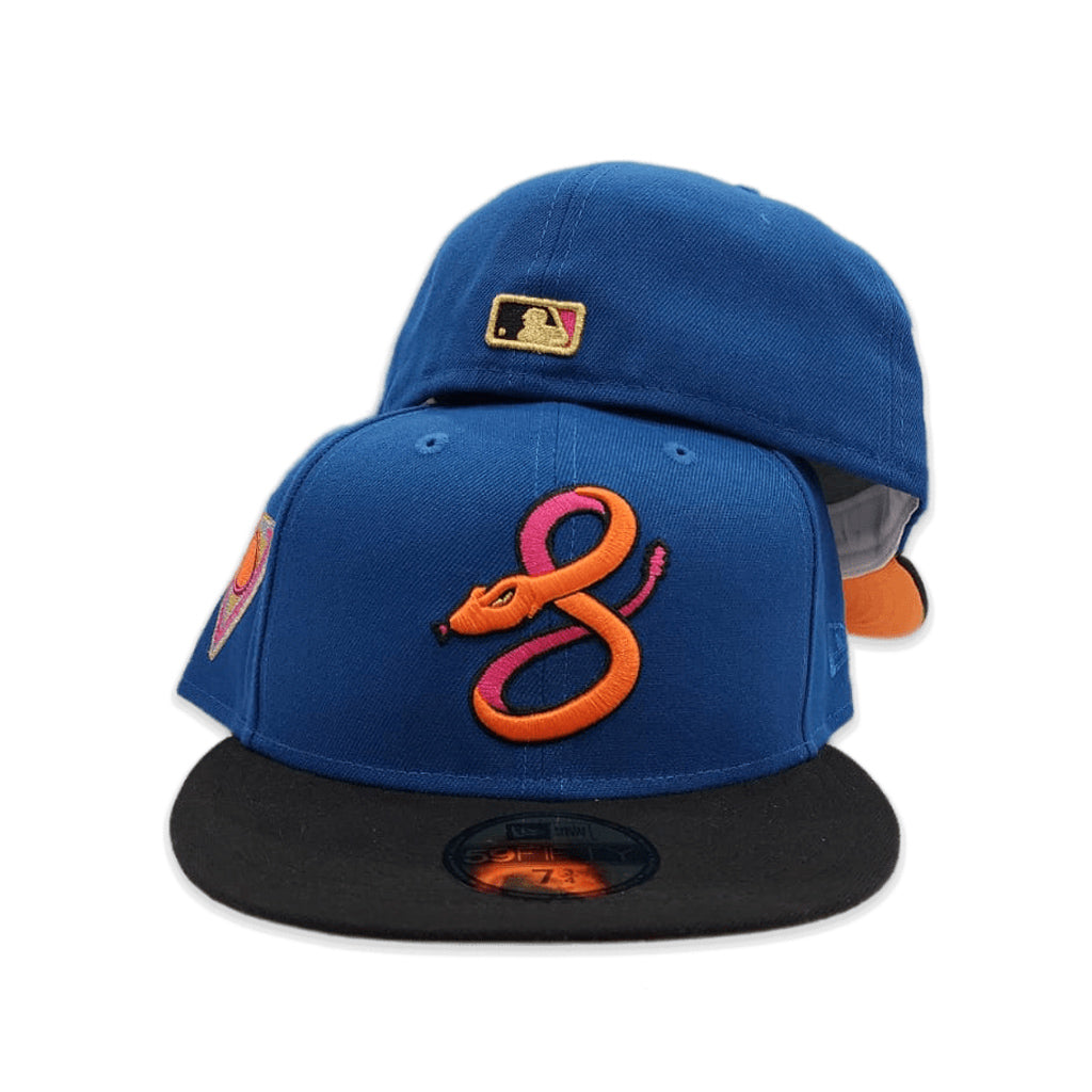 Sea Blue Arizona Diamondbacks Black Visor Orange Bottom City Connect Side Patch New Era 59Fifty Fitted