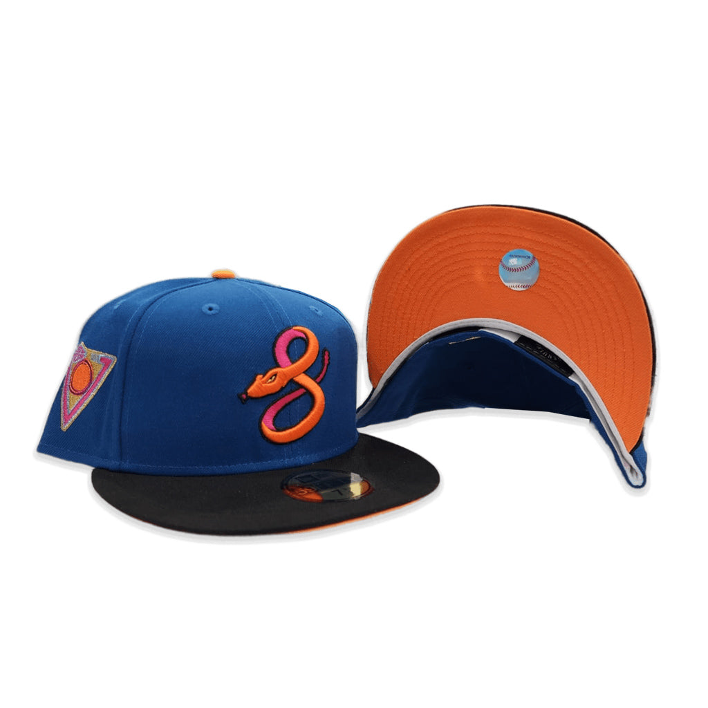 Sea Blue Arizona Diamondbacks Black Visor Orange Bottom City Connect Side Patch New Era 59Fifty Fitted