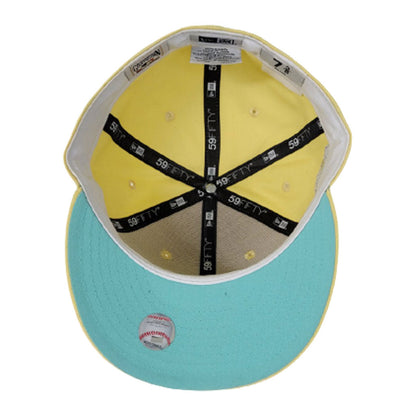 Arizona Diamondbacks Light Yellow Mint Green Bottom 2001 World Series New Era 59Fifty Fitted