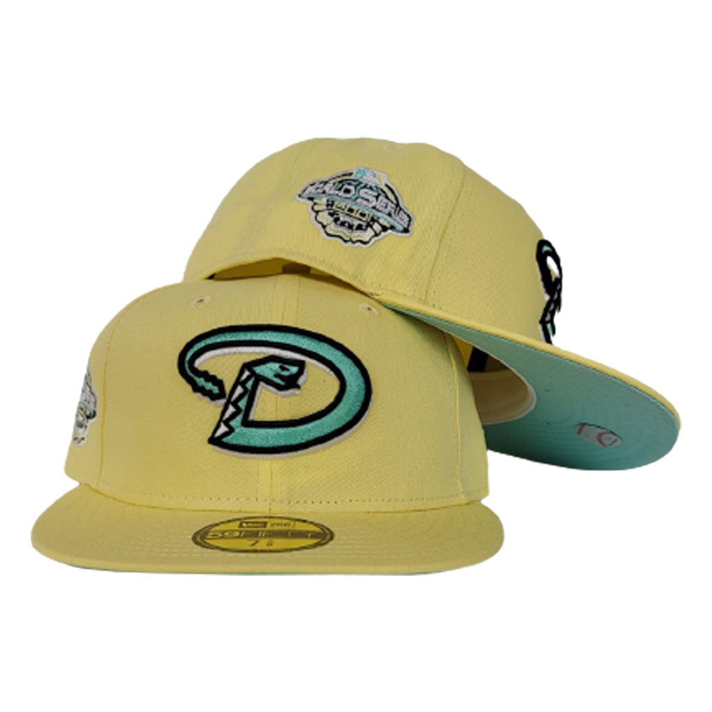 Arizona Diamondbacks Light Yellow Mint Green Bottom 2001 World Series New Era 59Fifty Fitted