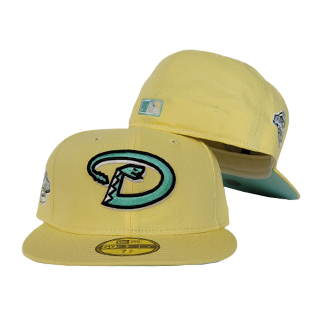 Arizona Diamondbacks Light Yellow Mint Green Bottom 2001 World Series New Era 59Fifty Fitted