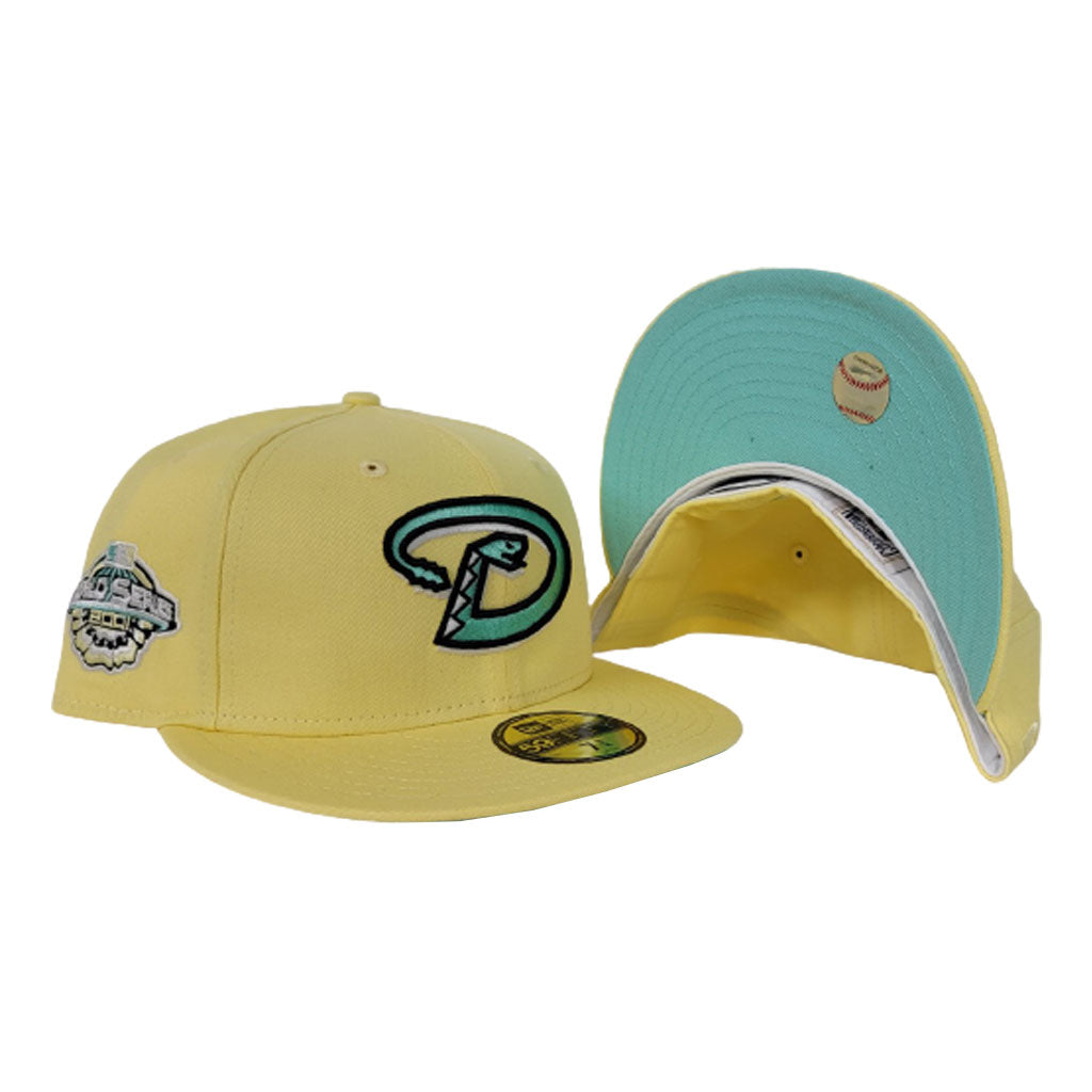 Arizona Diamondbacks Light Yellow Mint Green Bottom 2001 World Series New Era 59Fifty Fitted