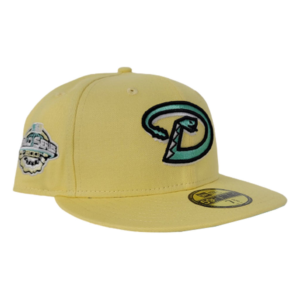 Arizona Diamondbacks Light Yellow Mint Green Bottom 2001 World Series New Era 59Fifty Fitted
