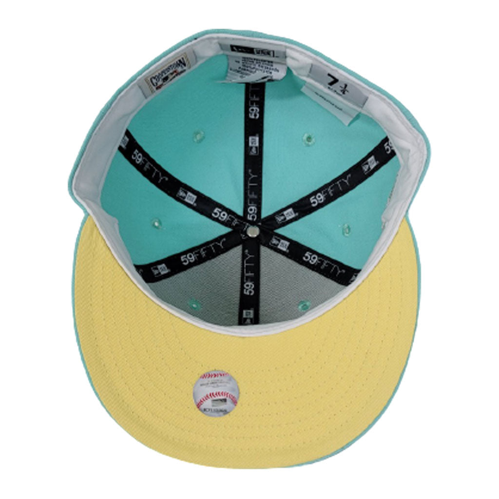 Arizona Diamondbacks Mint Green Light Yellow Bottom 2001 World Series New Era 59Fifty Fitted