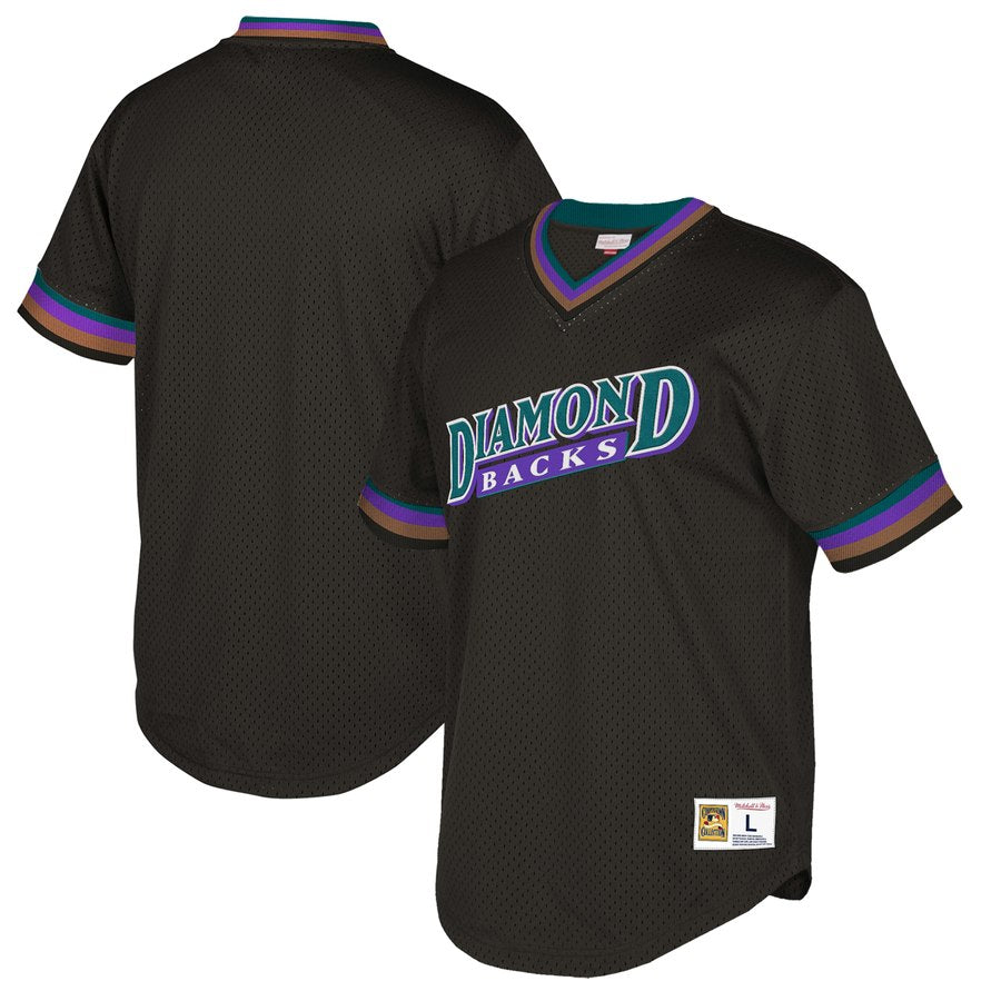 Arizona Diamondbacks Mitchell & Ness Mesh V-Neck Black Jersey