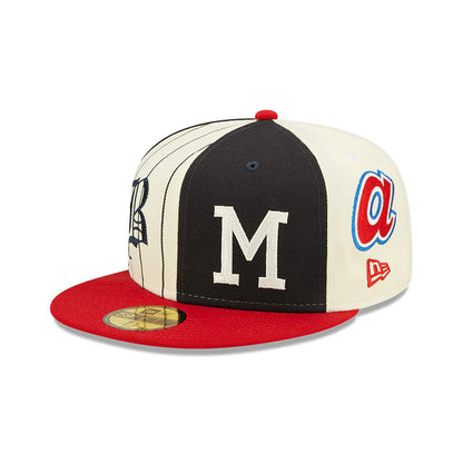 Atlanta Braves Green Bottom Logo Pinwheel New Era 59Fifty Fitted