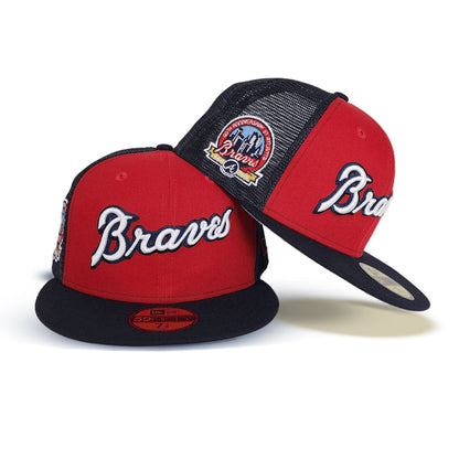 Atlanta Braves Vegas Gold Visor Green Bottom 40th Anniversary Side Patch New Era 59Fifty Fitted