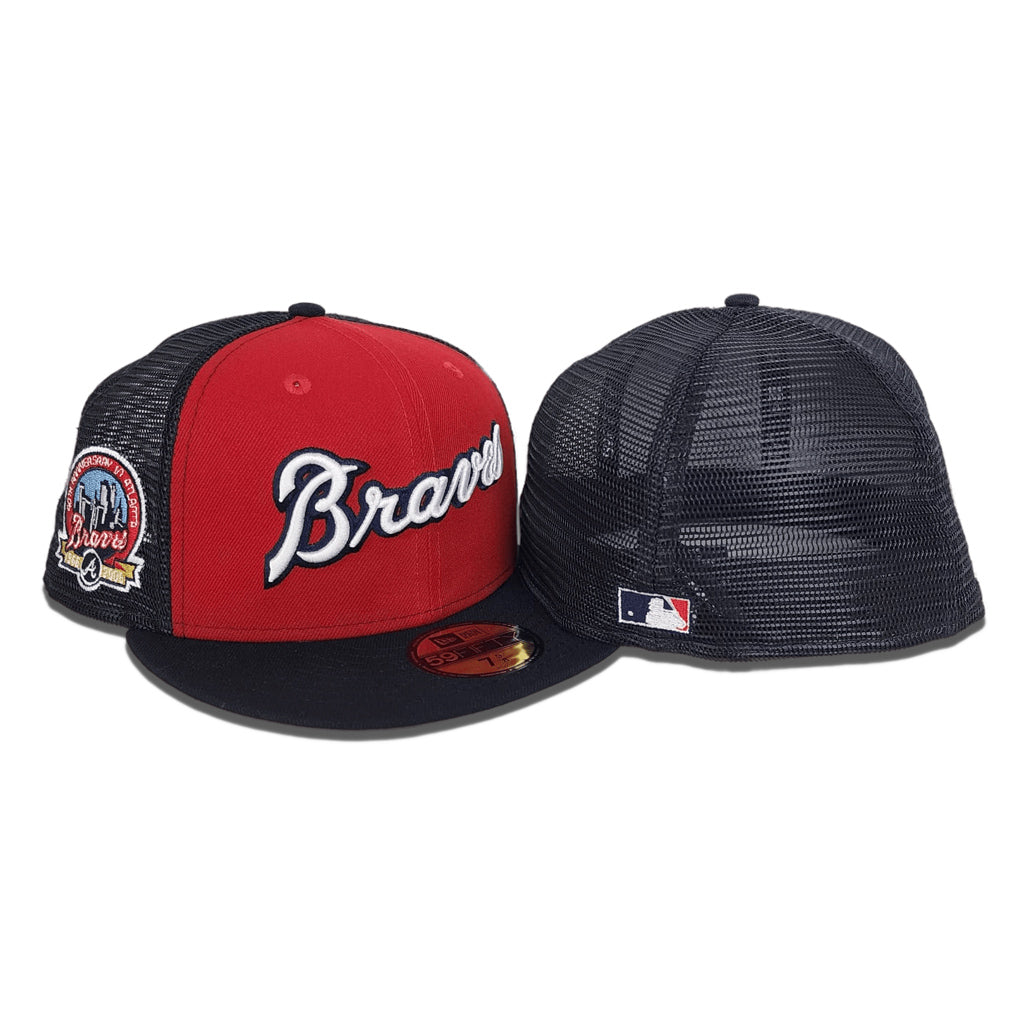 Atlanta Braves Vegas Gold Visor Green Bottom 40th Anniversary Side Patch New Era 59Fifty Fitted