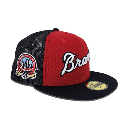 Atlanta Braves Vegas Gold Visor Green Bottom 40th Anniversary Side Patch New Era 59Fifty Fitted