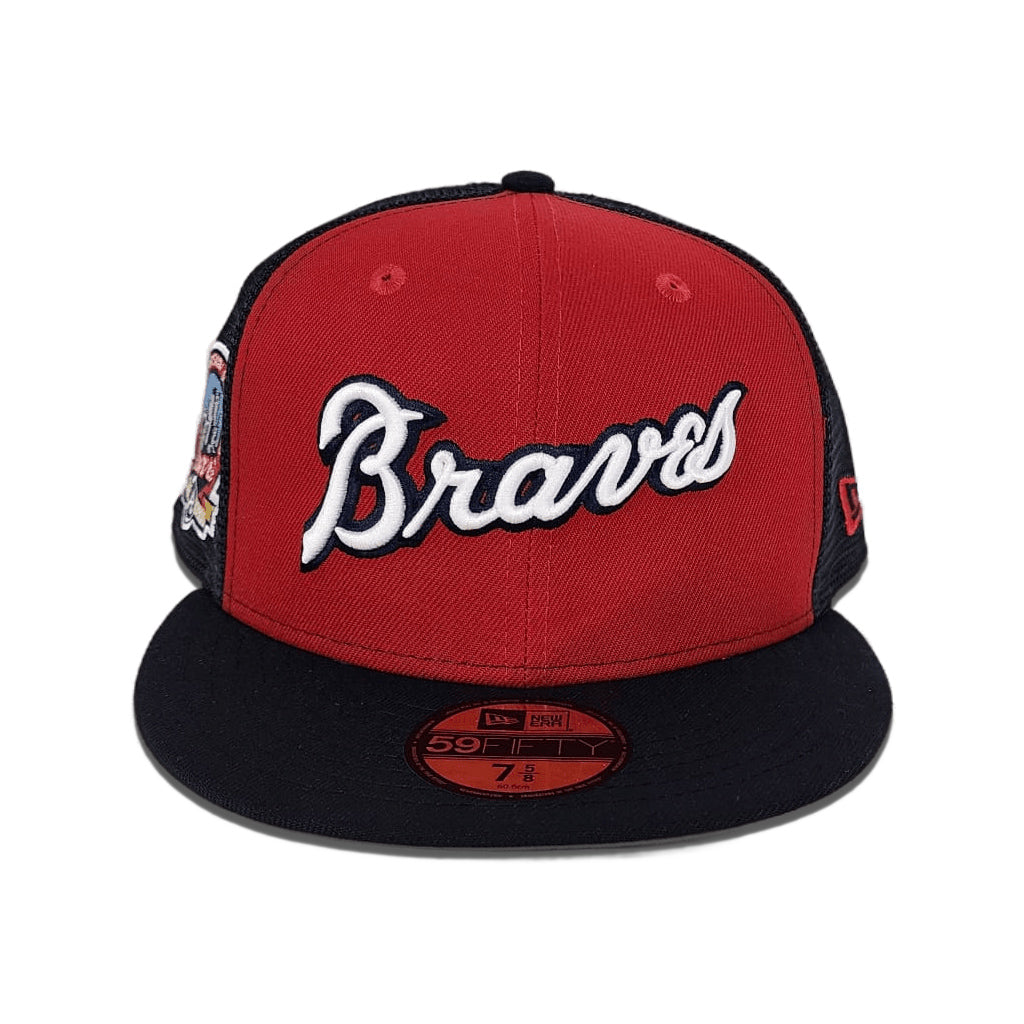 Atlanta Braves Vegas Gold Visor Green Bottom 40th Anniversary Side Patch New Era 59Fifty Fitted