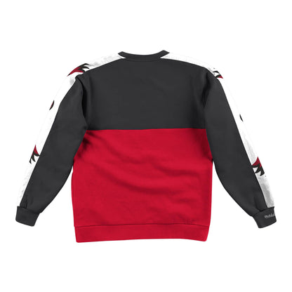 Atlanta Hawks Mitchell & Ness Scorer Fleece Crew Sweatshirt