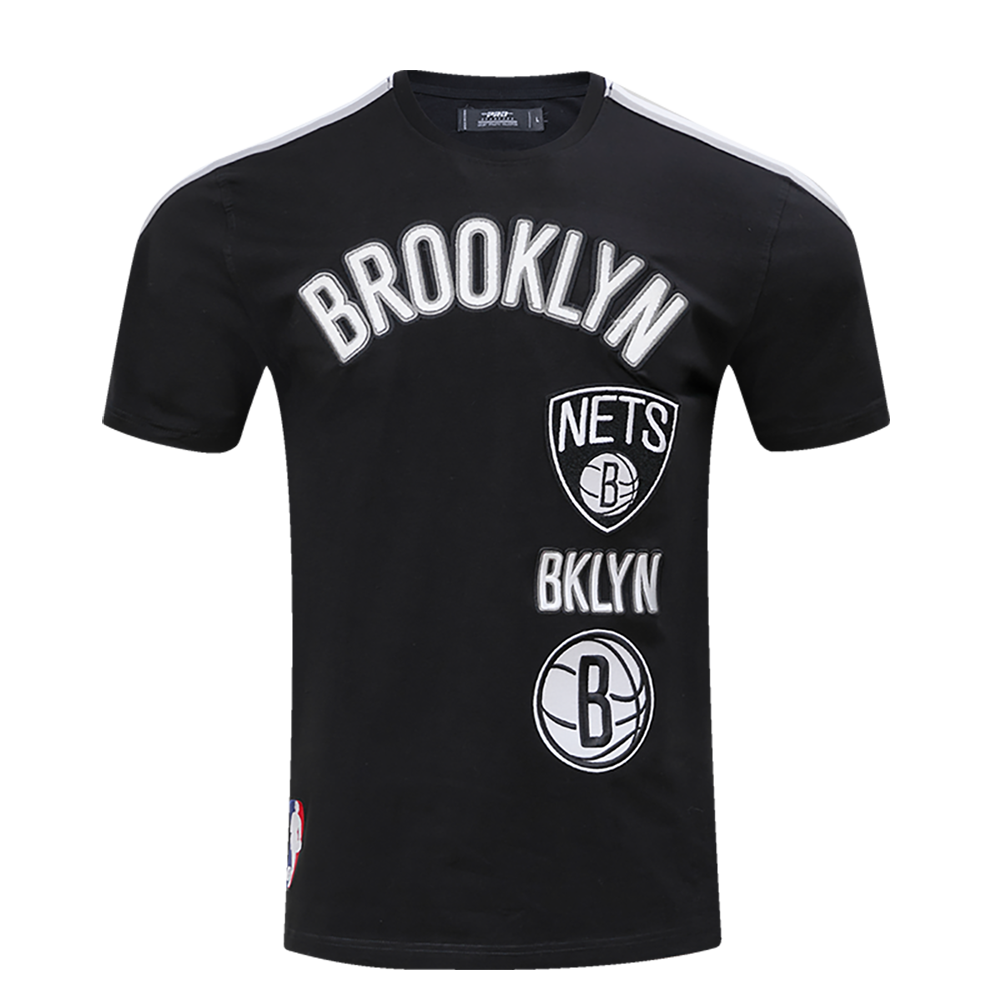 Black Brooklyn Nets Retro Classic SJ Striped T-Shirt