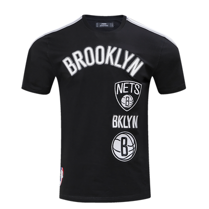 Black Brooklyn Nets Retro Classic SJ Striped T-Shirt
