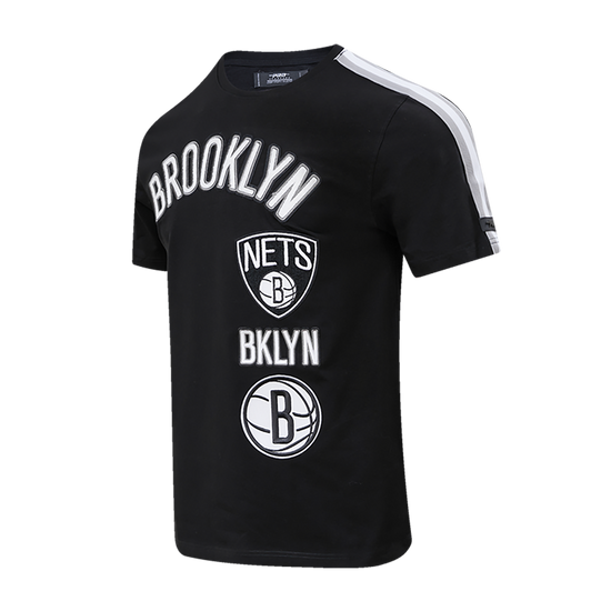 Black Brooklyn Nets Retro Classic SJ Striped T-Shirt