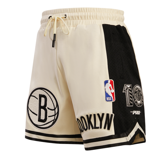 Off White Brooklyn Nets Pro Standard Retro Classic DK 2.0 Shorts