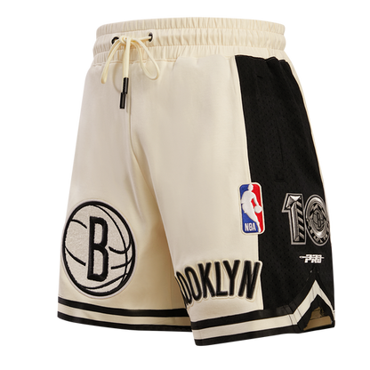 Off White Brooklyn Nets Pro Standard Retro Classic DK 2.0 Shorts