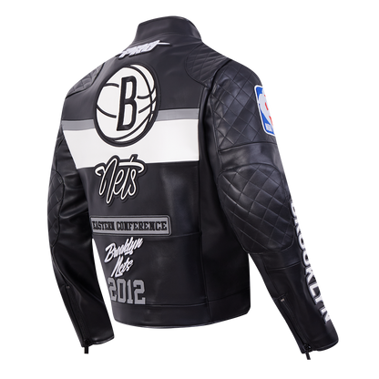 Black Brooklyn Nets Pro Standard Moto Jacket