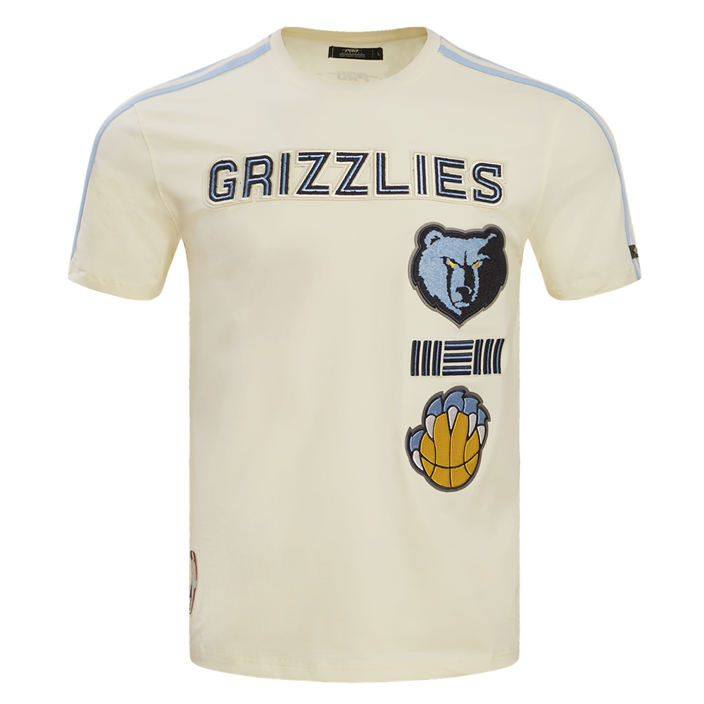 Off White Memphis Grizzlies Retro Classic SJ Striped T-Shirt