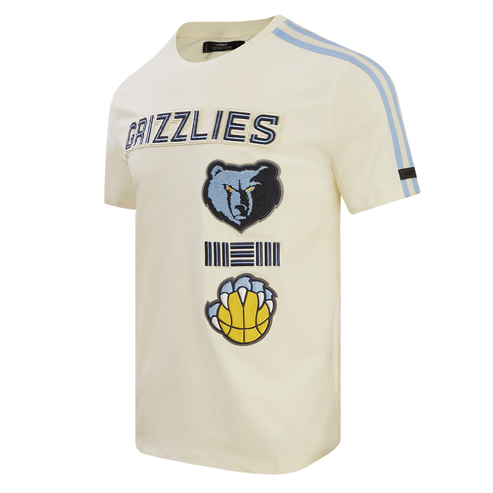 Off White Memphis Grizzlies Retro Classic SJ Striped T-Shirt