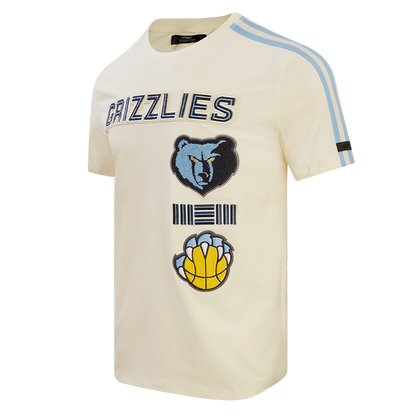 Off White Memphis Grizzlies Retro Classic SJ Striped T-Shirt