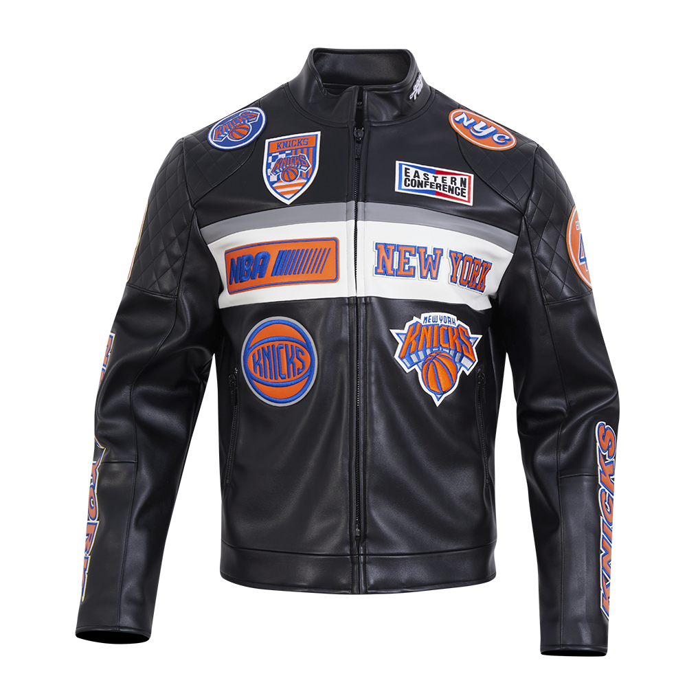Black New York Knicks Pro Standard Moto Jacket