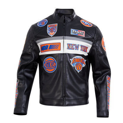 Black New York Knicks Pro Standard Moto Jacket