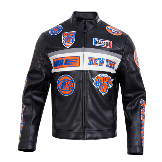 Black New York Knicks Pro Standard Moto Jacket