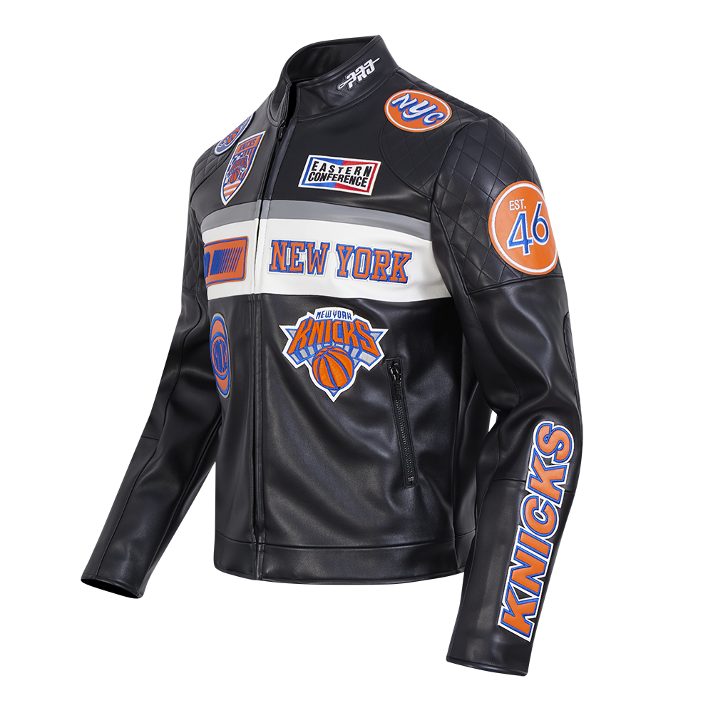 Black New York Knicks Pro Standard Moto Jacket