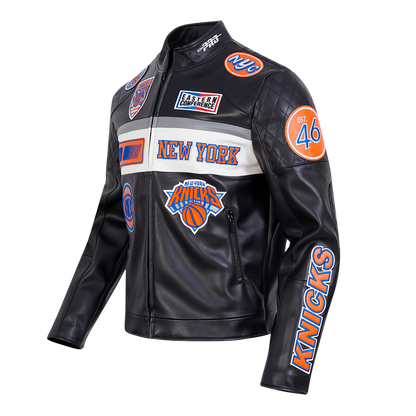 Black New York Knicks Pro Standard Moto Jacket