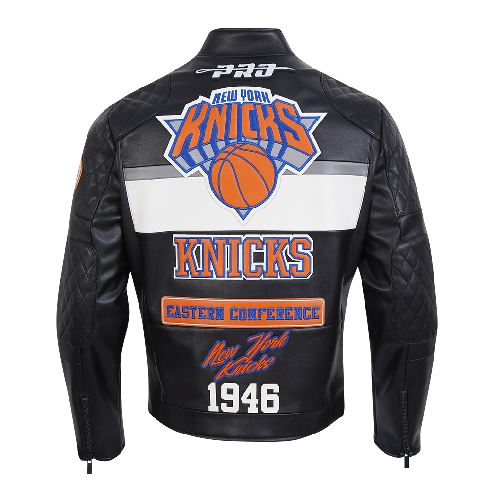 Black New York Knicks Pro Standard Moto Jacket