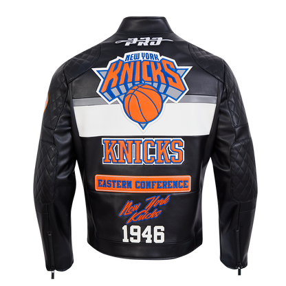 Black New York Knicks Pro Standard Moto Jacket
