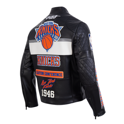 Black New York Knicks Pro Standard Moto Jacket