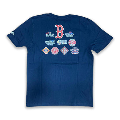 NAVY BLUE BOSTON RED SOX 9X WORLD SERIES CHAMPIONS NEW ERA SHORT SLEEVE T-SHIRT