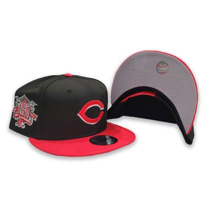 Black Infrared Cincinnati Reds Gray Bottom 150th Anniversary Side Patch 9Fifty Snapback