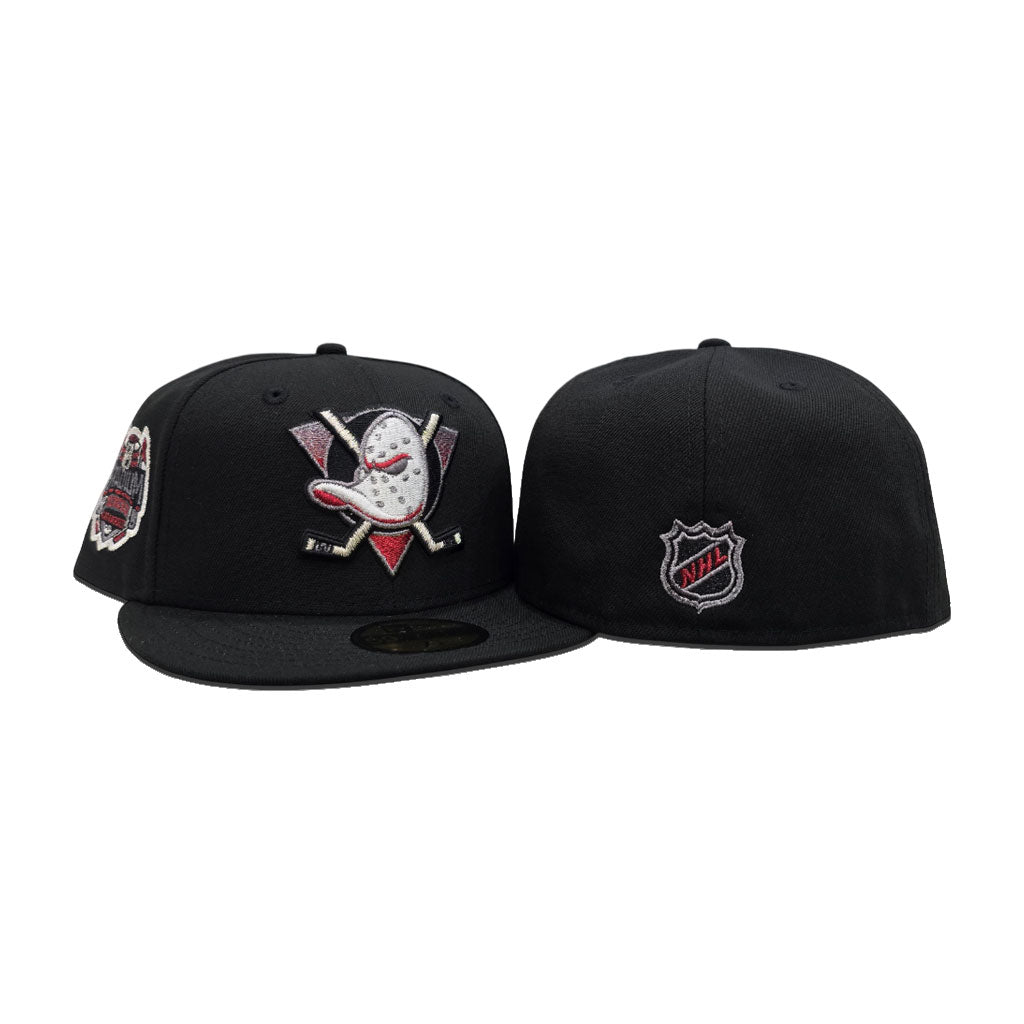 Black Anaheim Mighty Ducks Gray Bottom 2014 Stadium Series Side Patch New Era 59Fifty Fitted