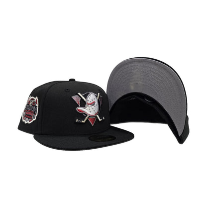 Black Anaheim Mighty Ducks Gray Bottom 2014 Stadium Series Side Patch New Era 59Fifty Fitted