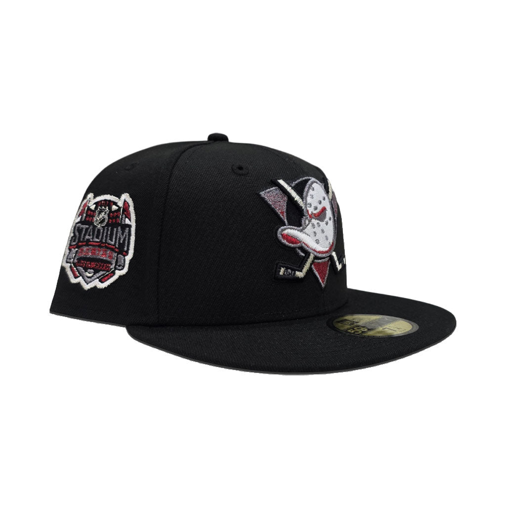 Black Anaheim Mighty Ducks Gray Bottom 2014 Stadium Series Side Patch New Era 59Fifty Fitted