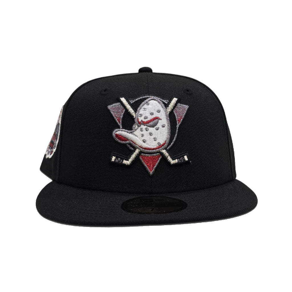 Black Anaheim Mighty Ducks Gray Bottom 2014 Stadium Series Side Patch New Era 59Fifty Fitted