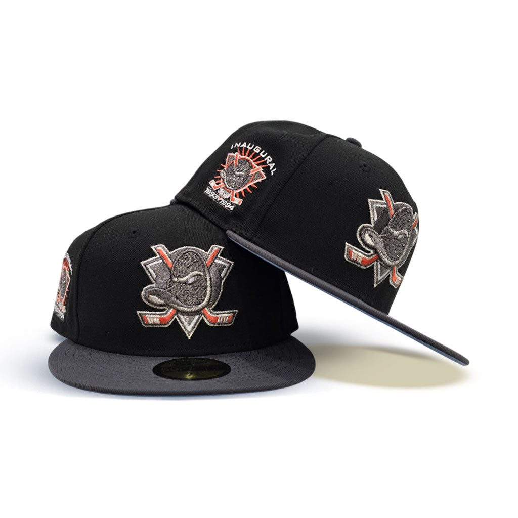 Black Anaheim Mighty Ducks Gray Visor